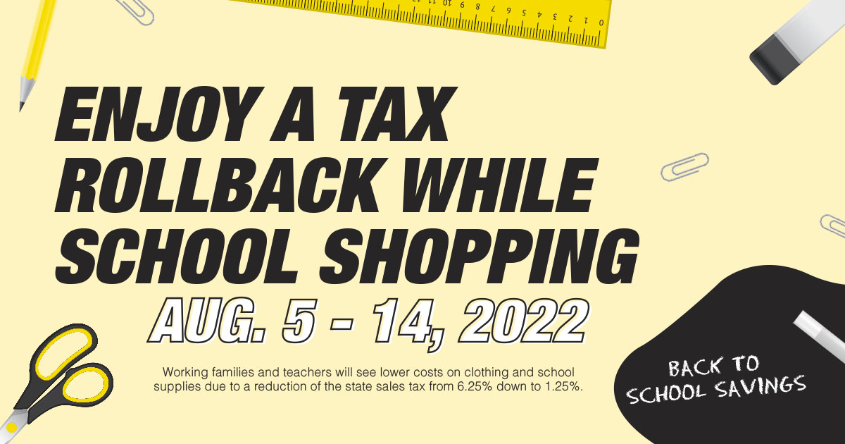 BacktoSchool TaxHoliday 2022 FB