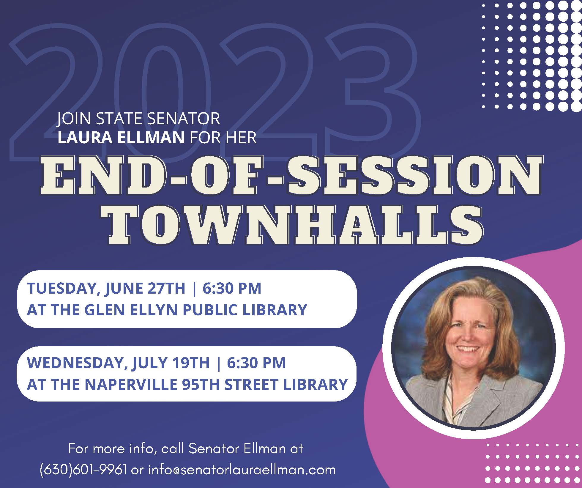 Ellman to host end of session town halls