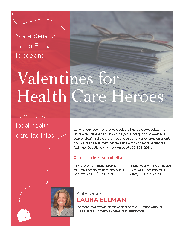 Valentines for Health Care Workers Senator Laura Ellman