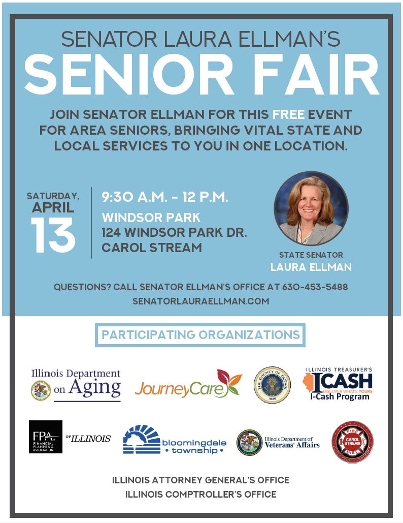 Senator Ellman's senior fair flyer